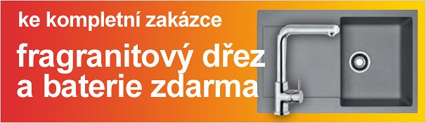 Ke kompletní zakázce fragranitový dřez a baterie zdarma(akce skončila)